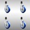 Service Caster 5 Inch 316SS Blue Polyurethane Swivel 1-7/8 Inch Expanding Stem Caster Set SCC SCC-SS316EX20S514-PPUB-BLUE-178-4 - alternate 1